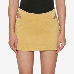 MISBHV Cut-Out Faux-Leather Low-Rise Miniskirt - Med - NWT